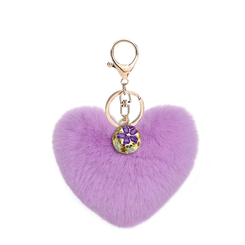 Wholesale Heart Plush Keychain